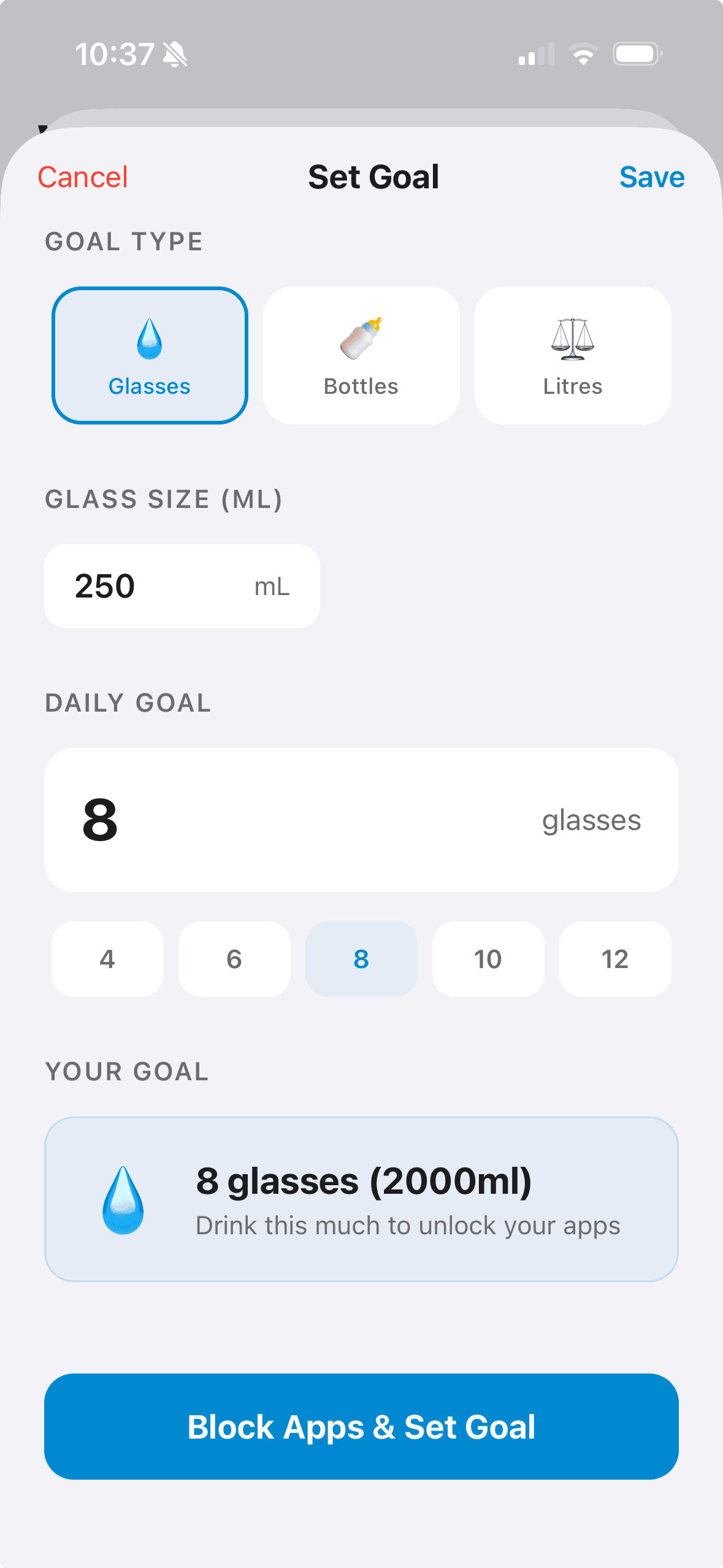 WaterLock App Screenshot 3