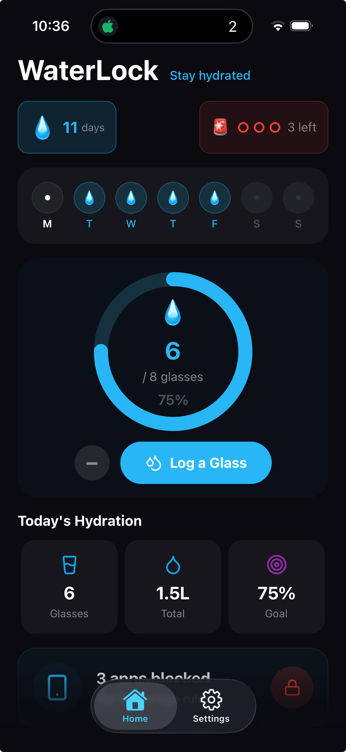 WaterLock App Screenshot 6